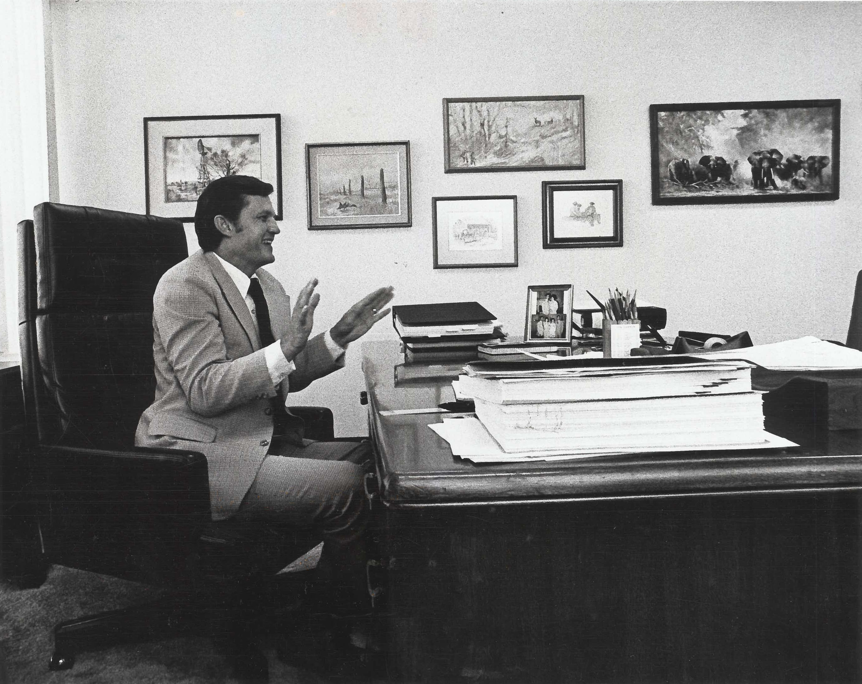 In 1977, just two years after the agency launched, Gov. Dolph Briscoe reappointed Cowden to the PUCT for a six year term (his initial appointment was for two years) and his fellow commissioners selected him to serve as chairman.