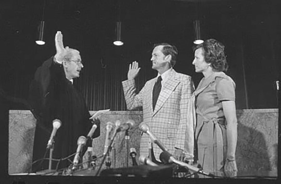 George Cowden swearing in as commissioner