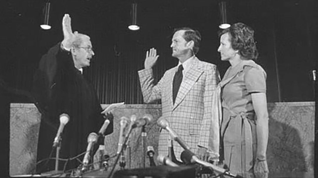 George Cowden swearing in as commissioner