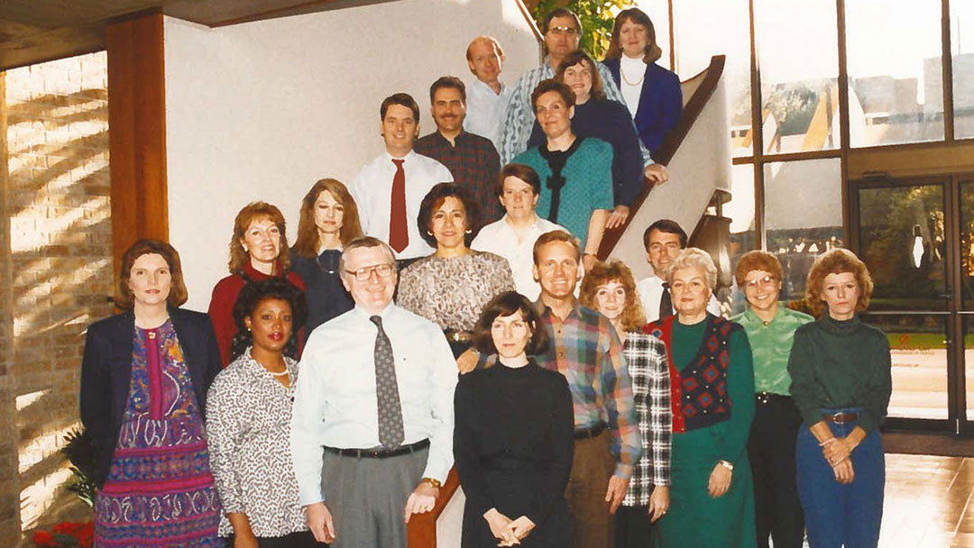 Thousands of hard working, dedicated Texans have served our great state at the PUCT in its 50 years. Many form friendships and tight-knit bonds lasting long after they retire or leave the agency. Here, the PUCT's Hearings Division poses for a quick picture in 1992.
