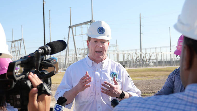 PUCT Chairman Peter Lake visits with South Texas media to discuss the Rio Grande Valley Transmission Project, which will add approximately 350 miles of high-voltage electric transmission lines to the ERCOT grid.