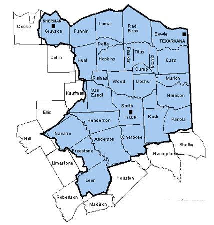 Map of the 430 Areacode.