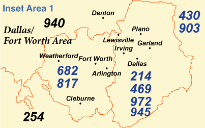 Texas Area Codes